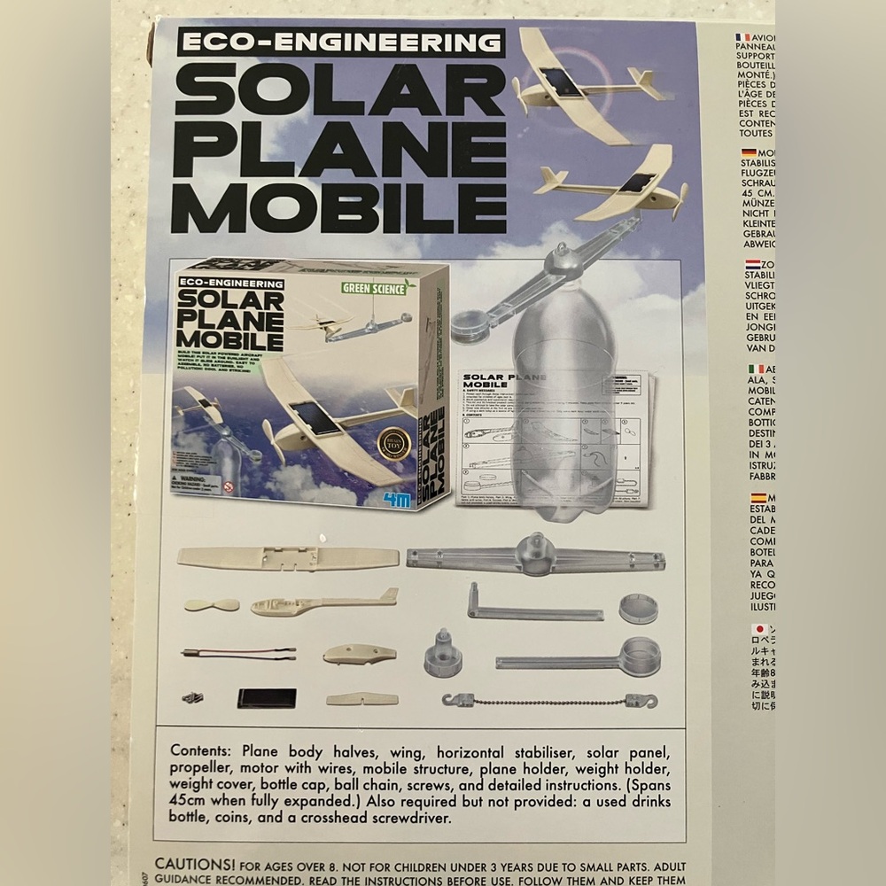 NWT Solar Powered Plane Mobile - Brain Toy Award Winner 🏅 - Picture 6 of 8